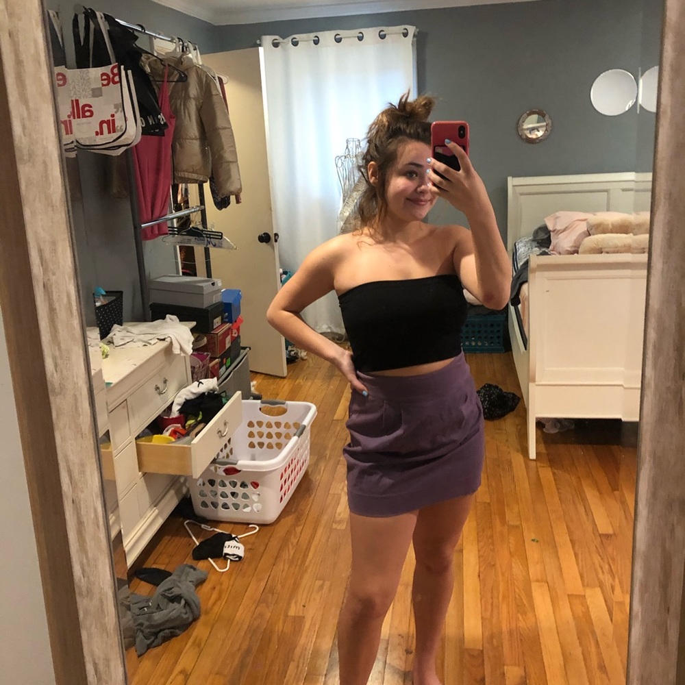 Silence + Noise Purple Mini Skirt